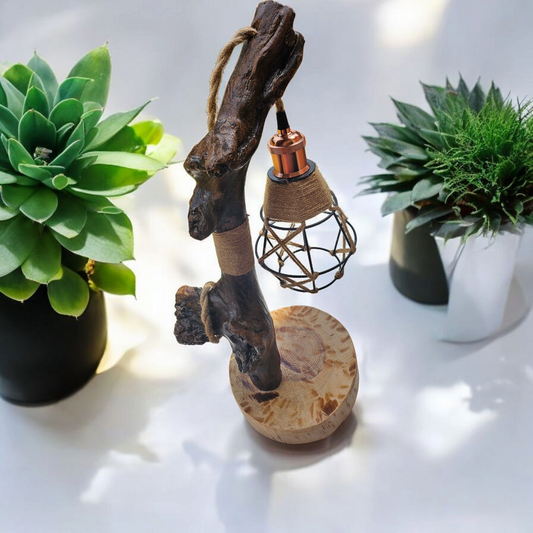 Luminaire en bois flotté fabrication artisanale