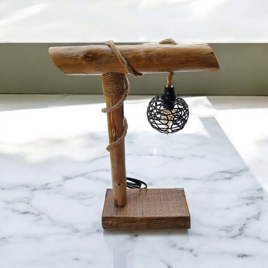 Luminaire en bois flotté