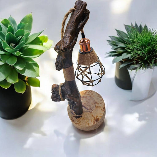 lampe n bois flotté