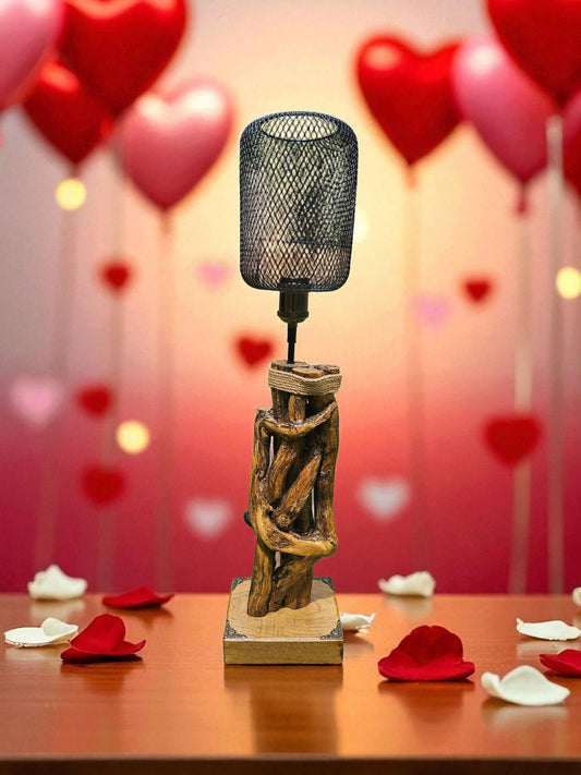 Lampe en bois flotté