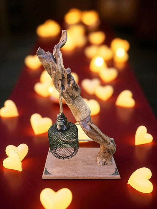 Lampe en bois flotté